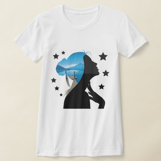 Dromerig gezicht t-shirt (Laagn)