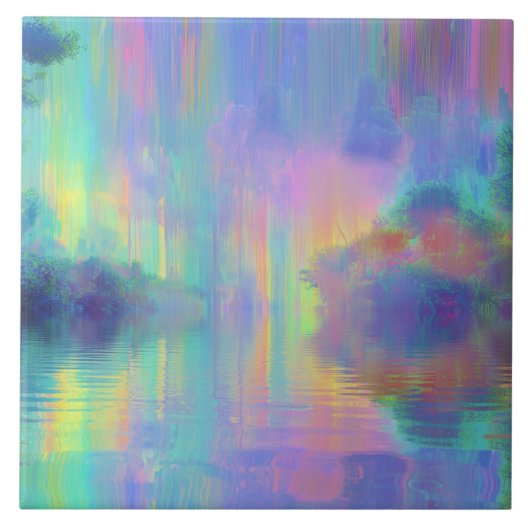 Dromerig gloeiend licht tegeltje (Voorkant)