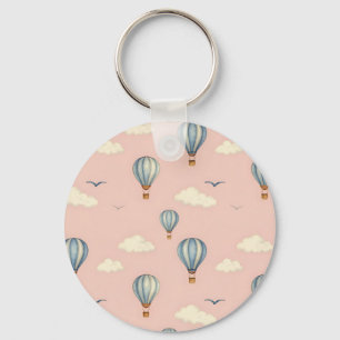Dromerig hete luchtballon luchtpatroon sleutelhanger