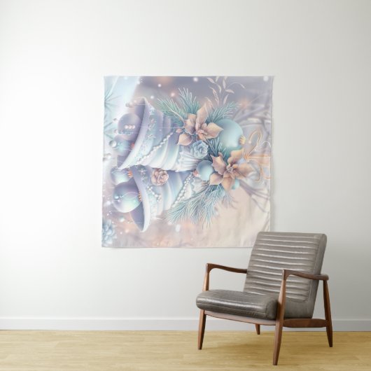 Dromerig kerstbeltapijt wandkleed (In Situ (horizontaal))