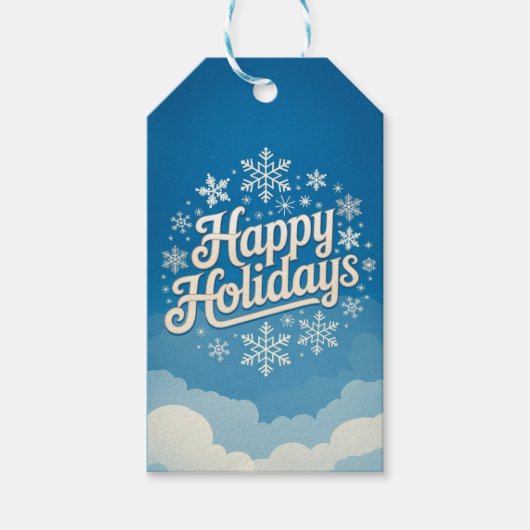 dromerig kerstfeest cadeaulabel (Voorkant)