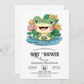 Dromerig  kikker Baby shower Kaart (Voorkant / Achterkant)