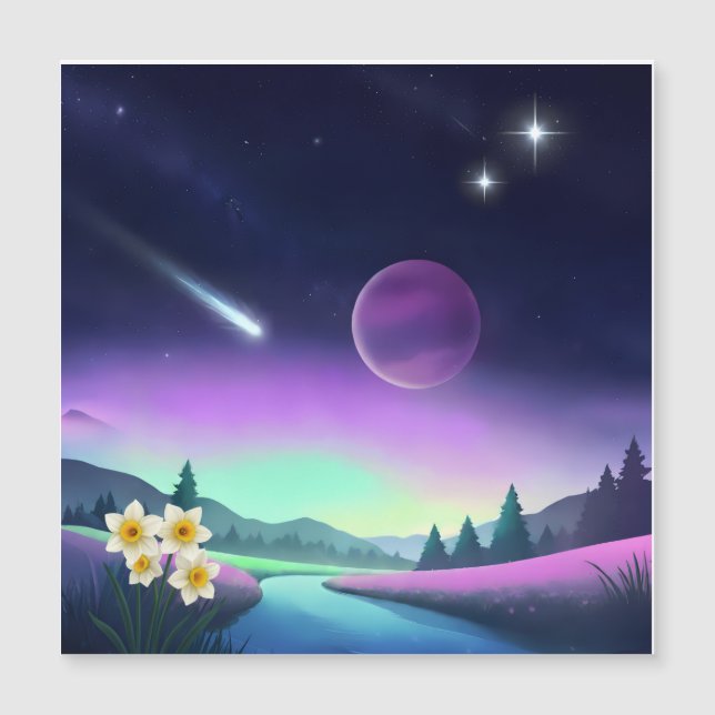 Dromerig kosmisch landschap  (Voorkant)