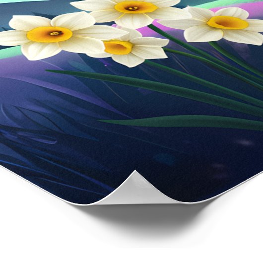 Dromerig kosmisch landschap poster (Hoek)