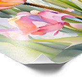 Dromerig landschap met bloeiende bloemen foto afdruk (Hoek)