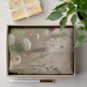 Dromerig landschap met wilde bloemen decoupage tissuepapier (Geschenk)
