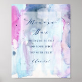 Dromerig Lentebruidsshowerdecor Mimosa Bar-bord Poster (Voorkant)