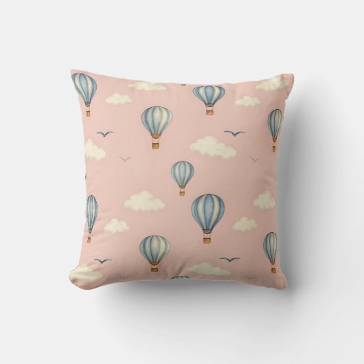 Dromerig Luchtballon Hemelpatroon Kussen (Voorkant)