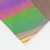 Dromerig meisje met regenbooglampen fleece deken (Hoek)