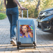 Dromerig meisje met regenbooglampen sticker (Koffer Insitu)