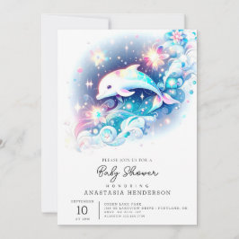 Dromerig Modern Dolfijn Baby shower Kaart