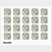 🌙 Dromerig Monogram Een Nursery Design 🌙 Vierkante Sticker (Vel)