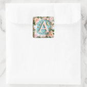 🌙 Dromerig Monogram Een Nursery Design 🌙 Vierkante Sticker (Tas)