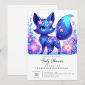 Dromerig Mythisch Fox Baby shower Kaart (Voorkant / Achterkant)