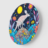 dromerig nachtelijk bos grote klok (Hoek)