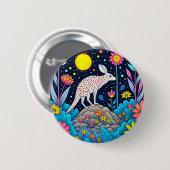 Dromerig Nachtelijk Bos Ronde Button 5,7 Cm (Voorkant /achterkant)