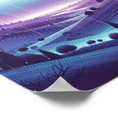 Dromerig nachtlandschap - Moonlit Hills en Fallin Poster (Hoek)