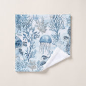 Dromerig onder de zee bad handdoek (Wasdoekje)