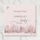Dromerig onder het Zee Baby shower Bedankjes Labels (Voorkant)