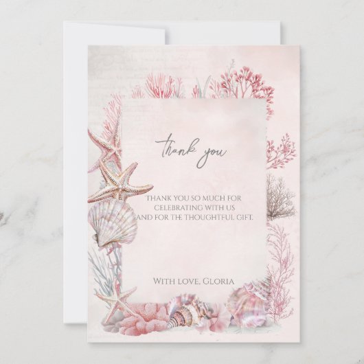 Dromerig onder het Zee Baby shower Bedankkaart (Voorkant)