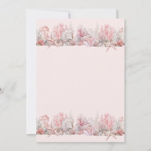 Dromerig onder het Zee Baby shower Bedankkaart (Achterkant)