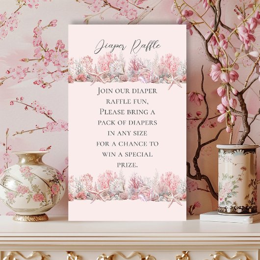 Dromerig onder het Zee Baby shower Informatiekaartje