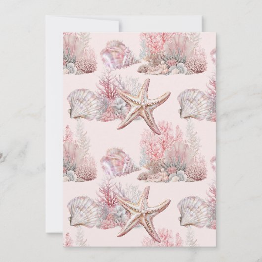 Dromerig onder het Zee Baby shower Kaart (Achterkant)