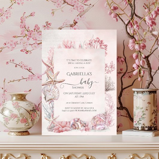 Dromerig onder het Zee Baby shower Kaart