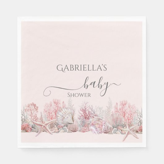 Dromerig onder het Zee Baby shower Servet (Voorkant)