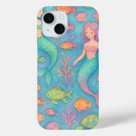 Dromerig onderwater fantasiepatroon Case-Mate iPhone case (Achterkant)