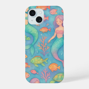 Dromerig onderwater fantasiepatroon iPhone 15 case