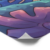 Dromerig onderwater zeemeermin koraalrif poster (Hoek)