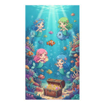 Dromerig onderwater zeemeermin koraalrif