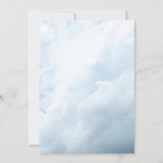 Dromerig op Cloud 9 Baby shower Kaart (Achterkant)