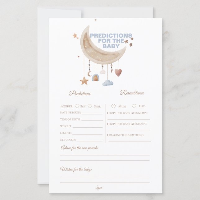 Dromerig Over De Maan Blauw Voorspelling En Advies (Voorkant)