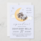 Dromerig over de Moon Boy Baby shower Sip and See Kaart (Voorkant)