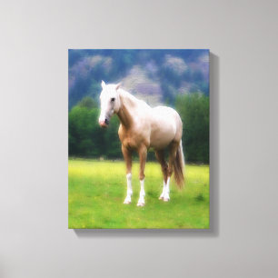 Dromerig Paard - Cream Palomino Canvas Afdruk