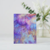 dromerig paarse wolken briefkaart (Staand voorkant)