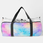 Dromerig Pastel Tie Dye Monogram Persoonlijke Onts Plunjezak (Achterkant)