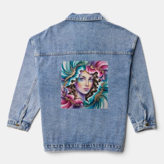 Dromerig Portret Denim Jas Denim Jacket (Achterkant)