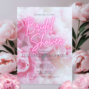 Dromerig Romantisch Roze Pioenen Floral Vrijgezell Kaart