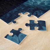 Dromerig romantisch stel in nachtuin legpuzzel (Zijkant)