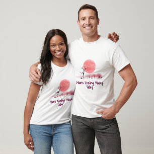 Dromerig roze maanlandschap t-shirt