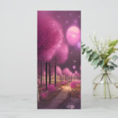 Dromerig Roze Nightscape Bladwijzer Menu (Staand voorkant)