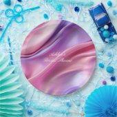  Dromerig Roze Paarse Vrijgezellenfeest Papieren Bordje (Feest)