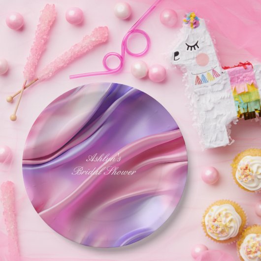  Dromerig Roze Paarse Vrijgezellenfeest Papieren Bordje (Feest)