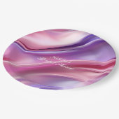  Dromerig Roze Paarse Vrijgezellenfeest Papieren Bordje (Gekanteld)