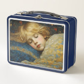 Dromerig slapend kind in bloemenquilt (Voorkant)