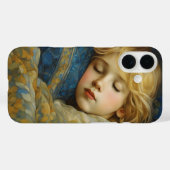 Dromerig slapend kind in bloemenquilt Case-Mate iPhone case (Achterkant (horizontaal))