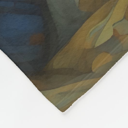 Dromerig slapend kind in bloemenquilt fleece deken (Hoek)